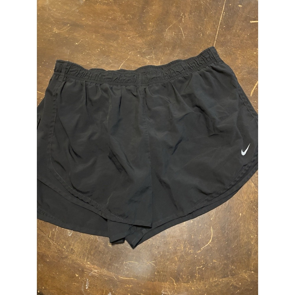 Nike Women's Dri Fit Athletic Running Shorts Black XL Lightweight Elastic